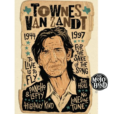Townes Van Zandt tribute art print
