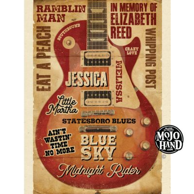 Allman Brothers Guitar tribute poster