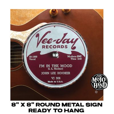 John Lee Hooker 78 record label metal sign 8x8