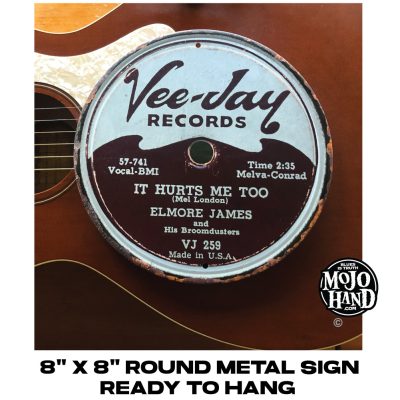 Elmore James 78 record label metal sign 8x8