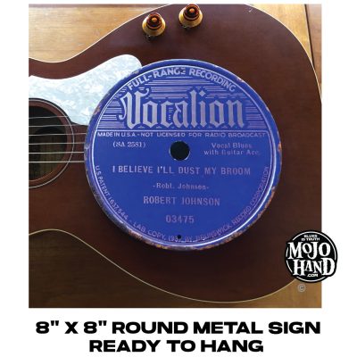 Robert Johnson 78 record label metal sign 8x8