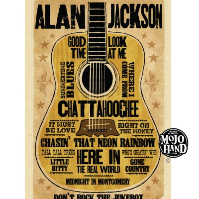 Alan Jackson Guitar tribute poster