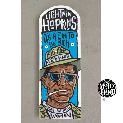 Lightnin Hopkins Sin to be rich Blues folk art painting